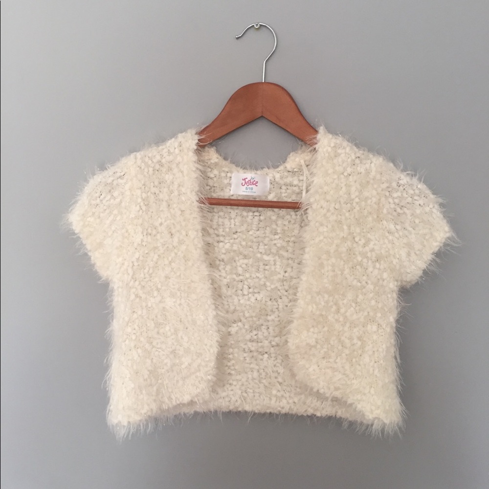 Justice Glitter Cotton Cardigan